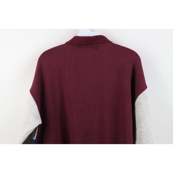 Vintage 90s Streetwear Mens Large Panel Color Block Collared Pullover Sweatshirt - Picture 12 of 13